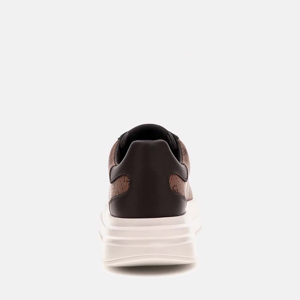 Sneakers bărbați Guess Elba maro din piele și sintetic 920BPFMFLBAFAB12M