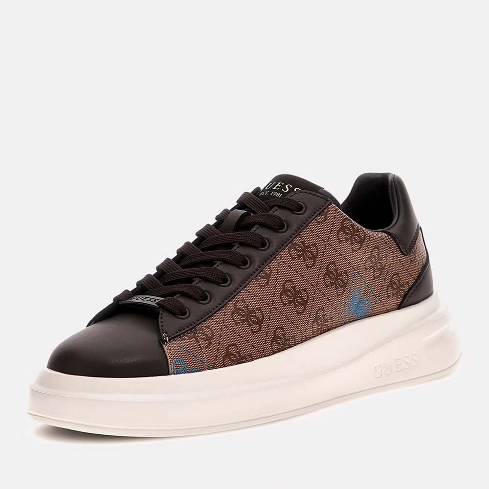 Sneakers bărbați Guess Elba maro din piele și sintetic 920BPFMFLBAFAB12M - 1 | YEO