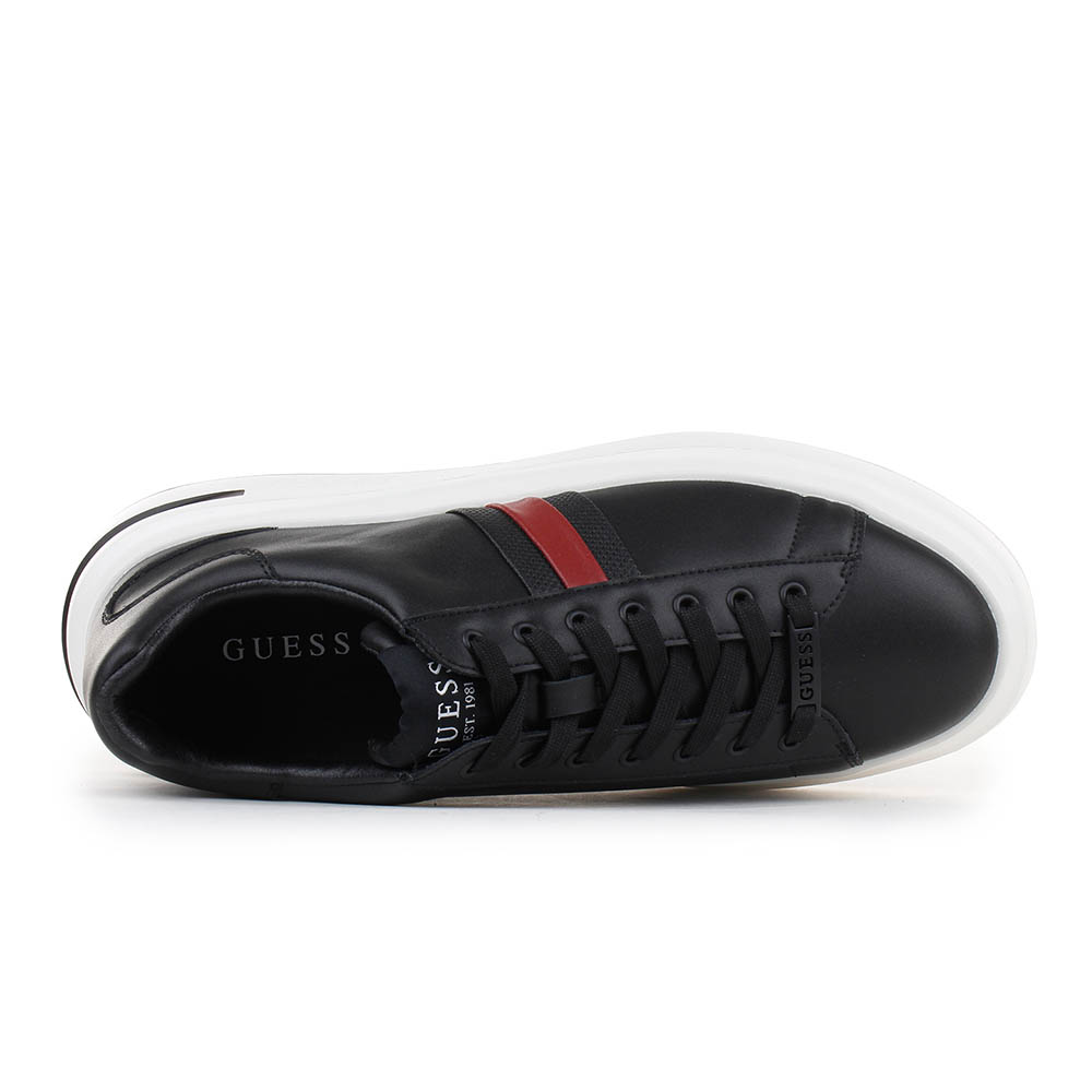 Sneakers bărbați Guess Elba negri din piele și sintetic 922BPFMFEALLEA12N