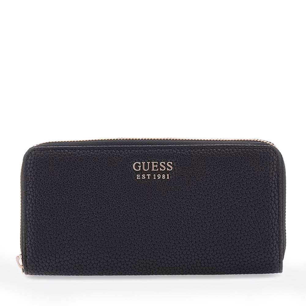 Portmoneu femei Guess Brenton negru cu logo frontal 911DPUSWPD9916140N