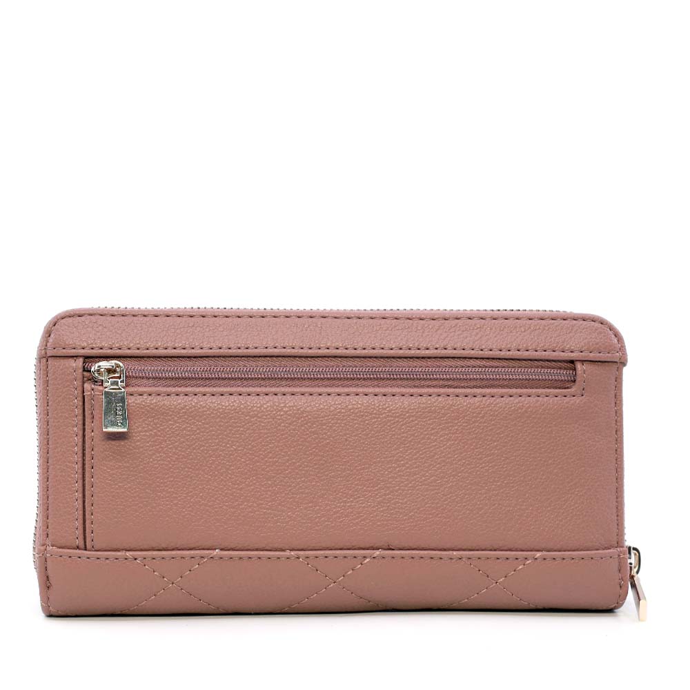 Portmoneu femei Guess Frances roz cu logo frontal 912DPUSWQG2241146RO