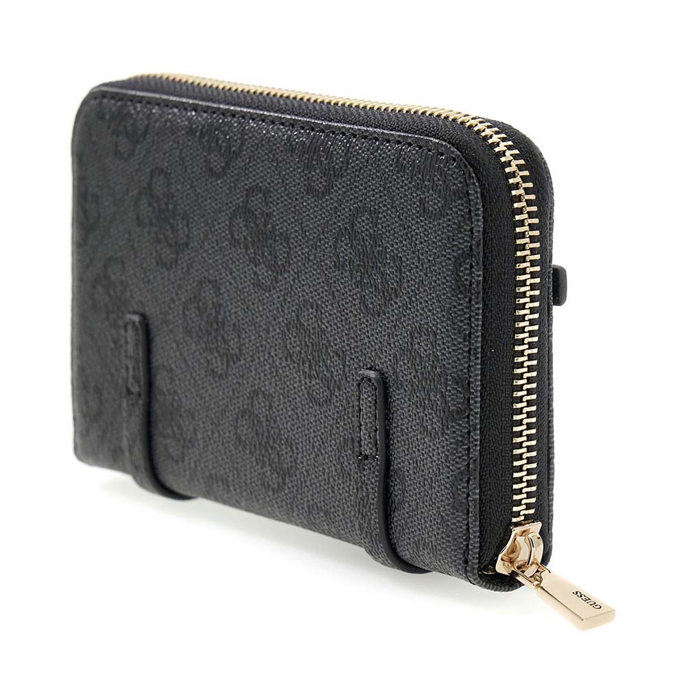 Portmoneu femei Guess Leona Logo negru cu logo frontal  911DPUSWSG9917140N - imagine 2