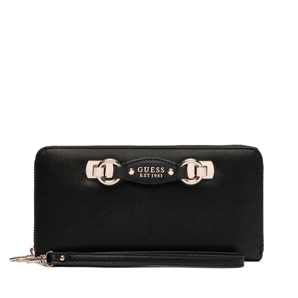 Portmoneu femei Guess Mimina SLG negru cu logo frontal 910DPUSWBG8015146N