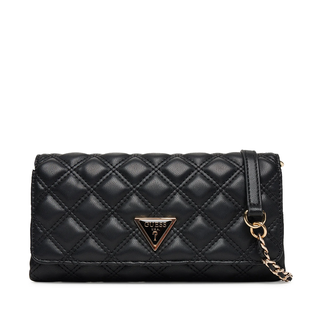 Portmoneu tip poșetă femei Guess Giully II XBody Flap negru 910DPUHWQG9673750N