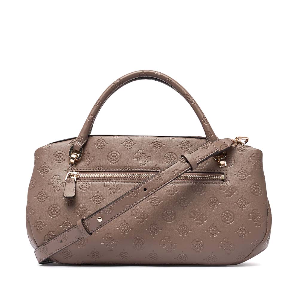 Poșetă crossbody femei Guess Carmela taupe cu logo 912POSSHWPD2225200TA