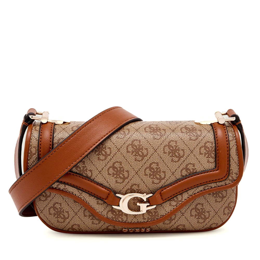 Poșetă crossbody femei Guess Dea cognac cu logo print 910POSSHWSG7993790CO