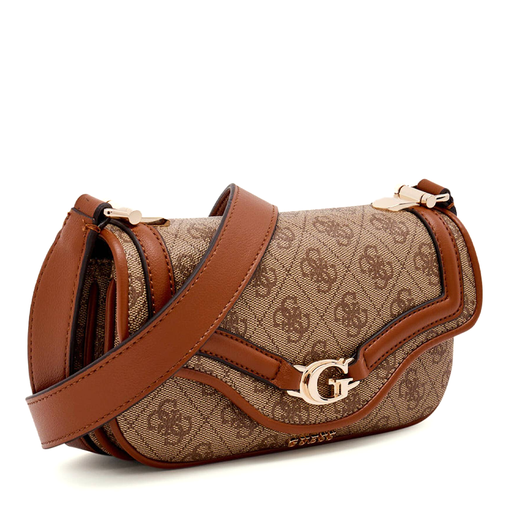 Poșetă crossbody femei Guess Dea cognac cu logo print 910POSSHWSG7993790CO - 1 | YEO