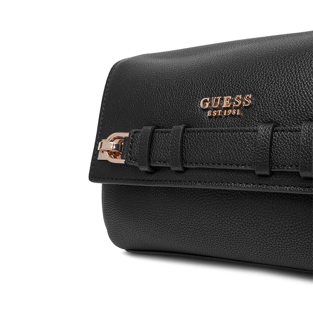 Poșetă crossbody femei Guess Gregoria Flap neagră cu logo 910POSSHWBG8546200N - 1 | YEO