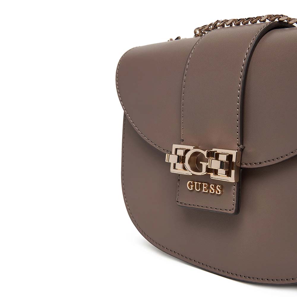 Poșetă crossbody femei Guess Jane Convertible taupe cu logo  910POSSHWVG9891210TA - 1 | YEO