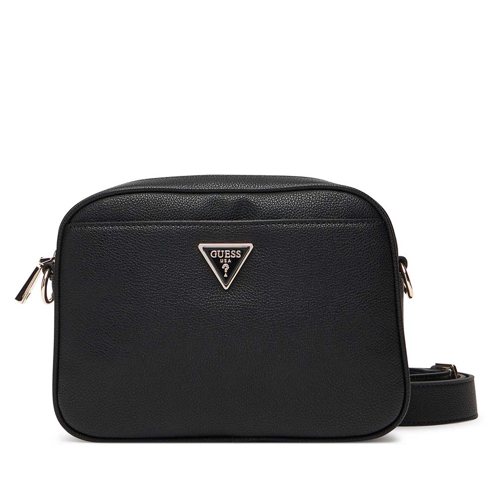 Poșetă crossbody femei Guess Meridian II neagră cu logo 910POSSHWBG6974140N