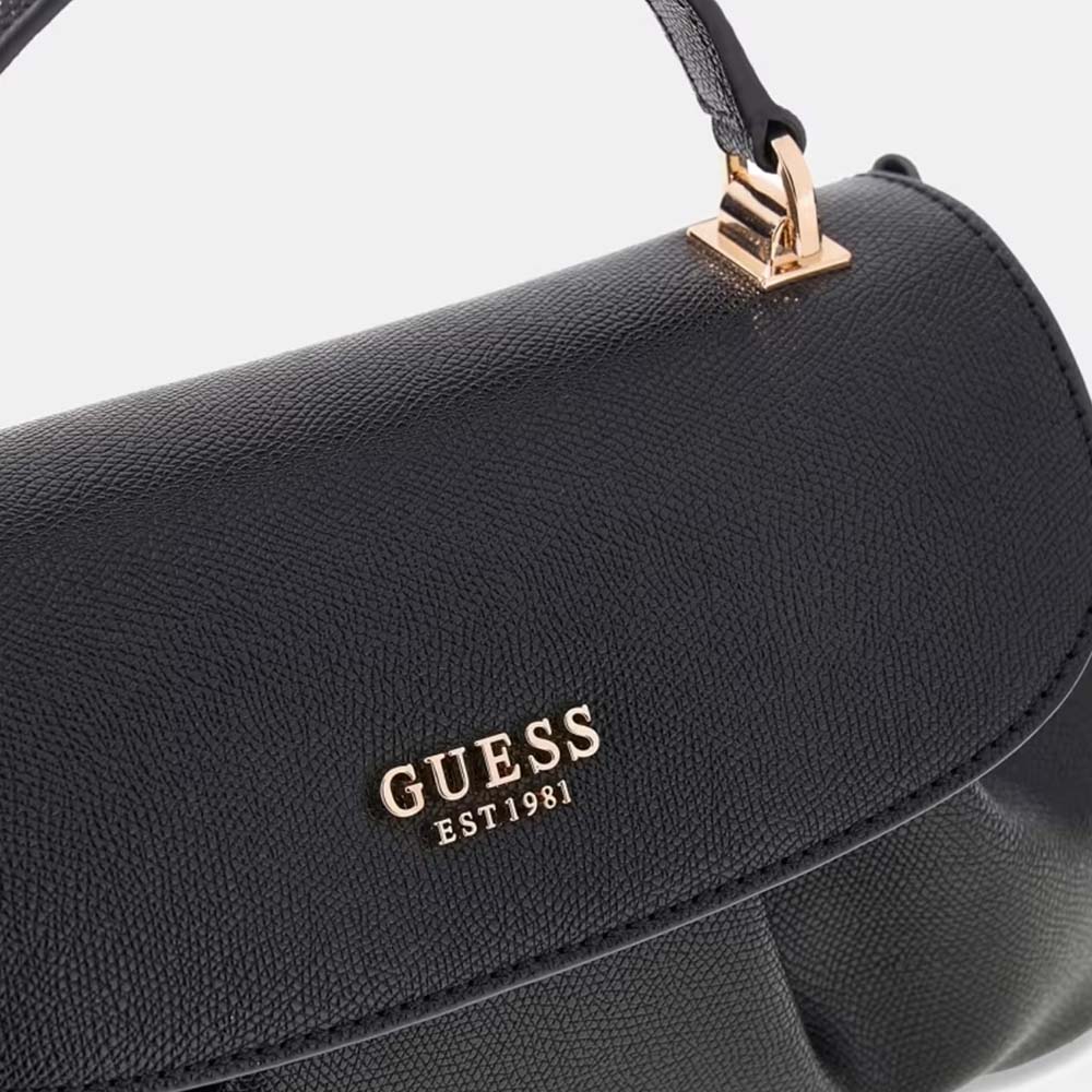 Poșetă satchel femei Guess Amorette neagră cu logo 912POSSHWBG7898190N — imaginea 2