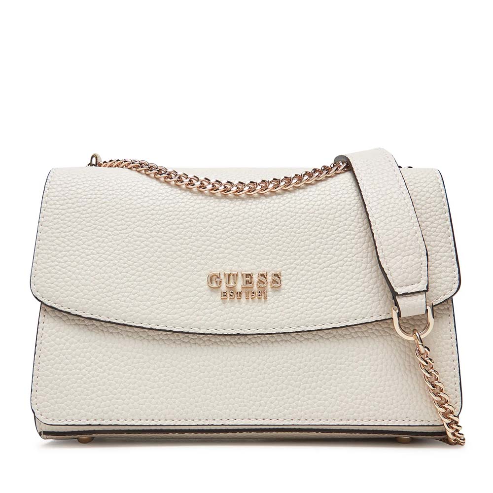 Poșetă satchel femei Guess Calista bej cu logo 910POSSHWBG7334210BE