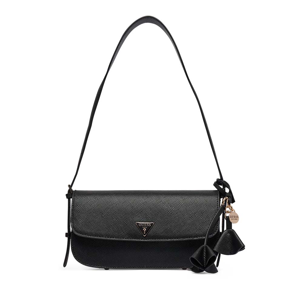 Poșetă satchel femei Guess Danielle neagră cu logo 912POSSHWZG2227190N