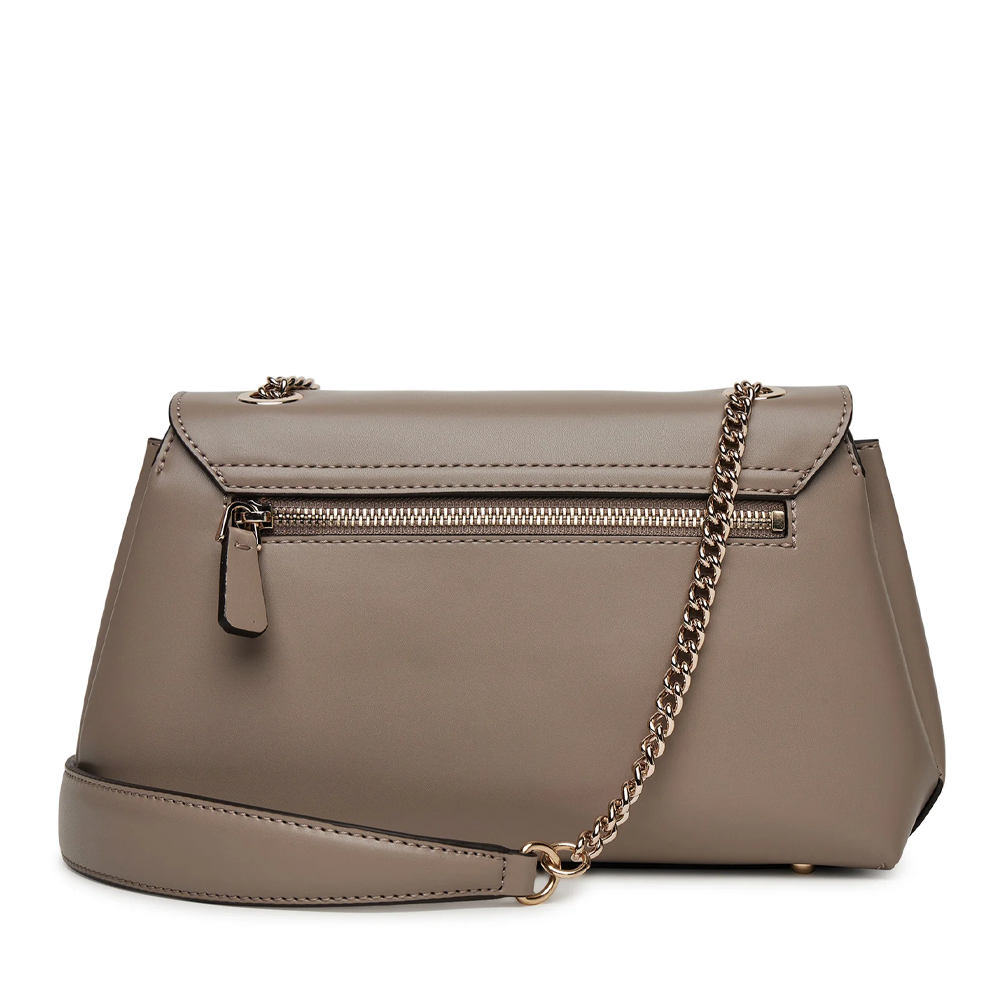 Poșetă satchel femei Guess Lorelei taupe cu brand logo 919POSSHWVG9639210TA
