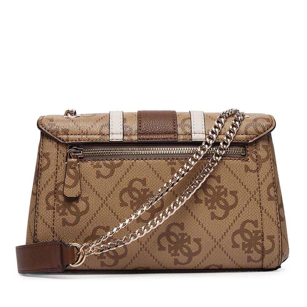 Poșetă satchel femei Guess Noelle II bej cu logo 912POSSHWSS9672210BE