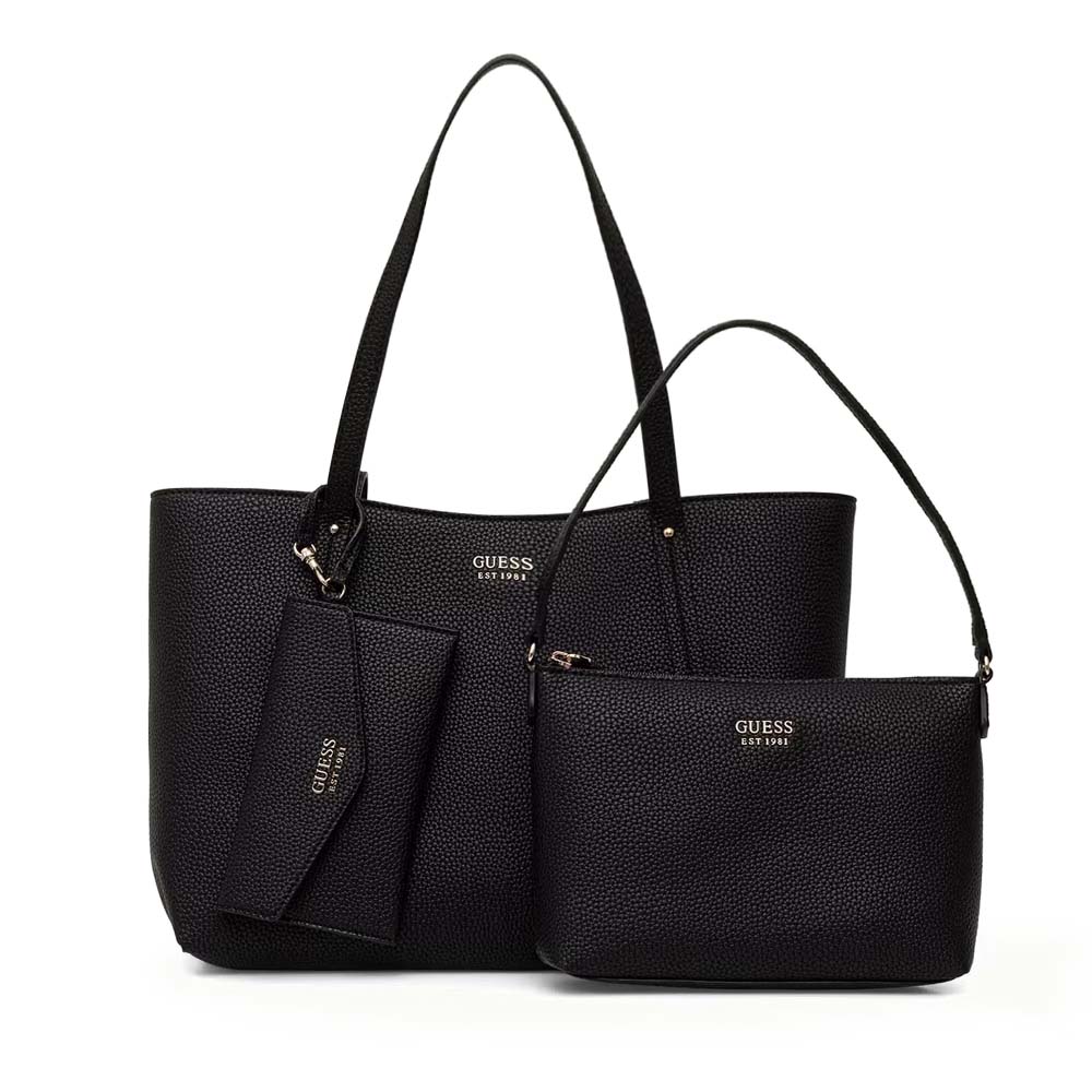Guess Poșetă shopper femei Guess Brenton neagră cu logo 912POSSHWPG9648240N
