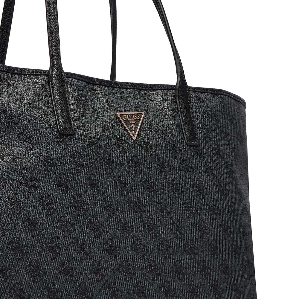 Poșetă shopper femei Guess Victtoria neagră cu logo 912POSSHWESG951429N