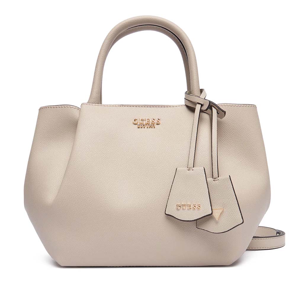 Poșetă tote femei Guess Amorette bej cu logo 910POSSHWBG7898060BE