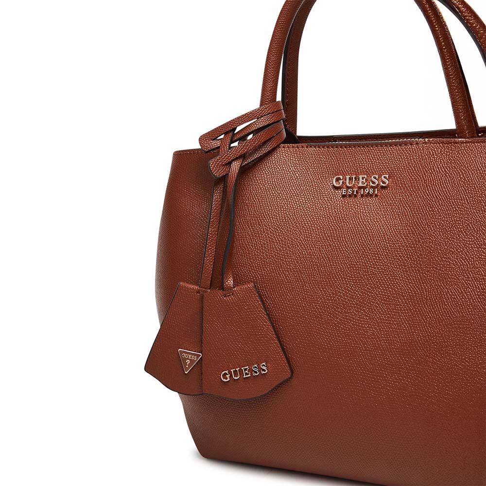 Poșetă tote femei Guess Amorette cognac cu logo 910POSSHWBG7898060CO - 1 | YEO