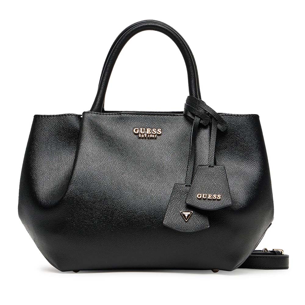 Poșetă tote femei Guess Amorette neagră cu logo 910POSSHWBG7898060N