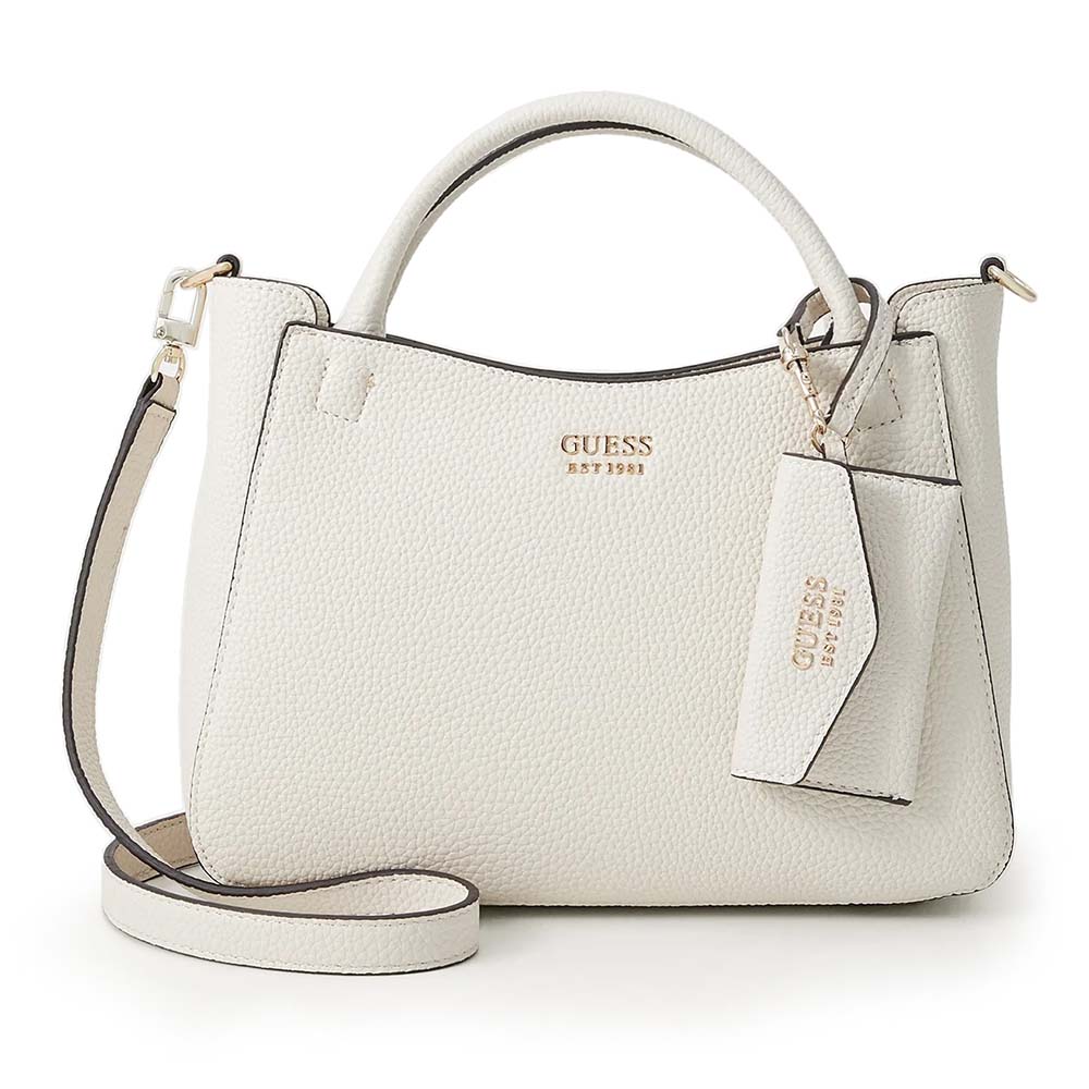 Poșetă tote femei Guess Benton SML bej cu logo 910POSSHWPG9648050BE