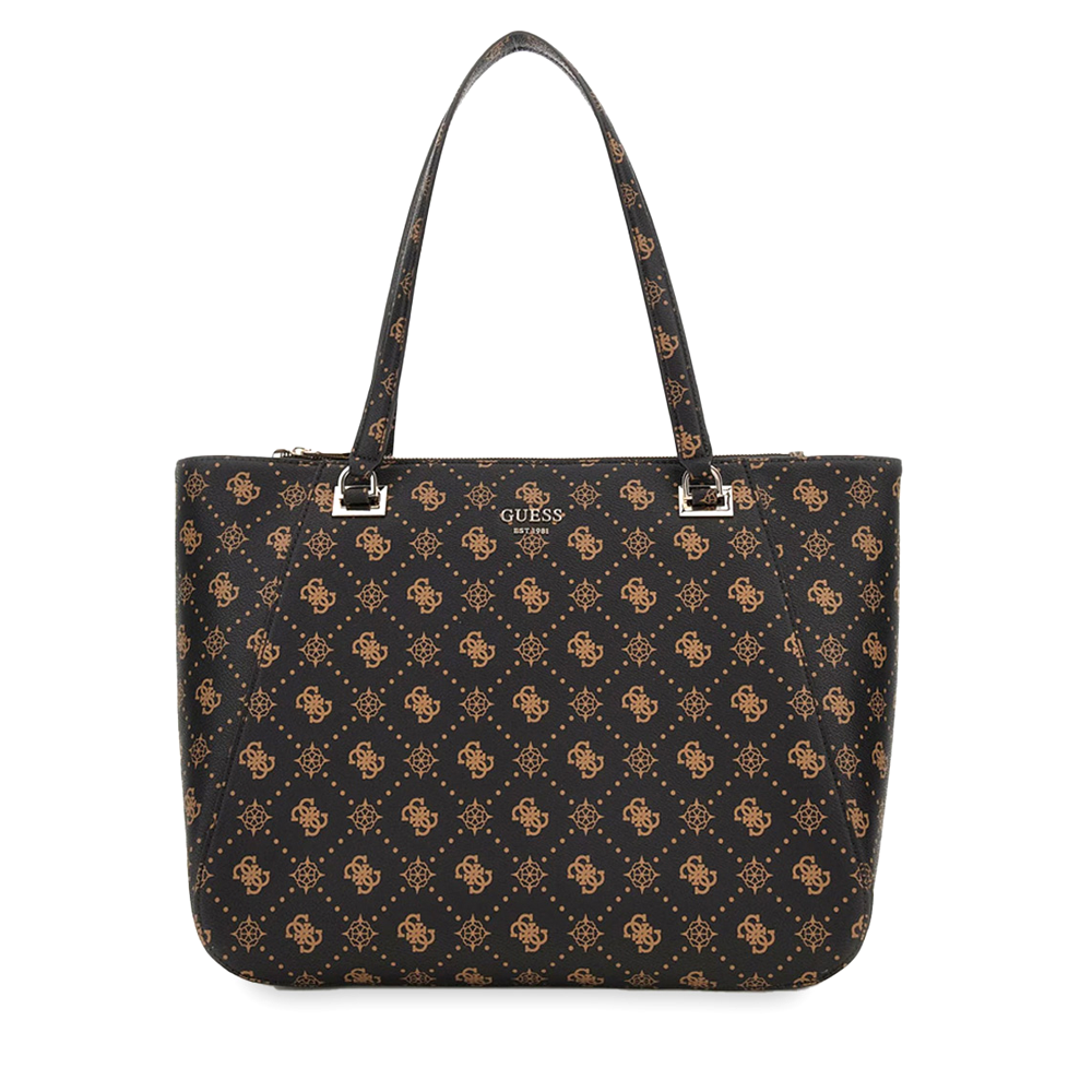 Poșetă tote femei Guess Calebra maro cu logo print 910POSSTWPN9536024M