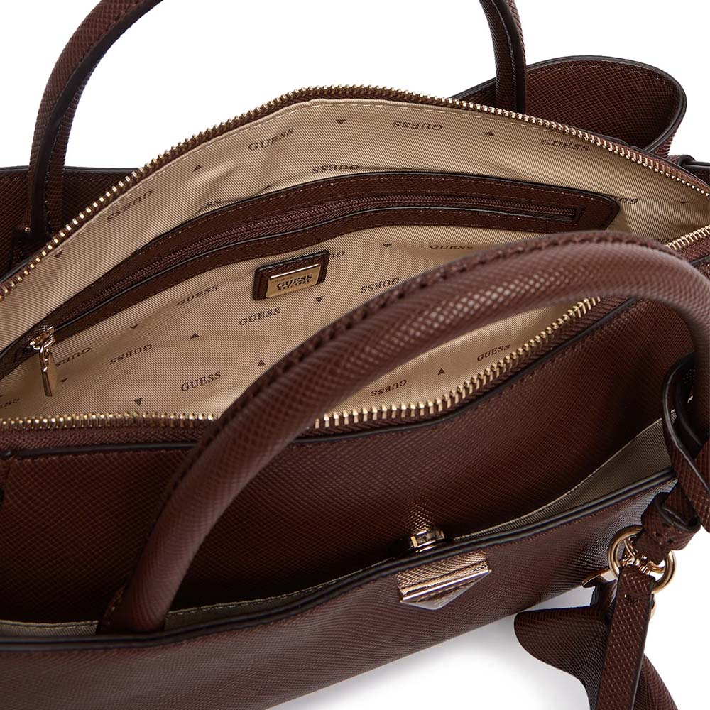 Poșetă tote femei Guess Danielle maro cu logo 912POSSHWZG2227050M