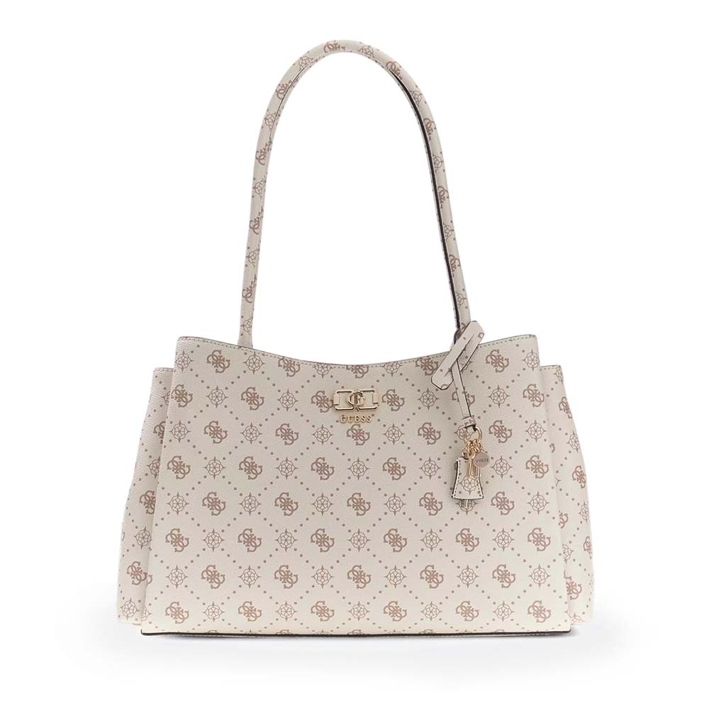 Poseta tote femei Guess Emelie logo alba 911POSSHWGP9928220A