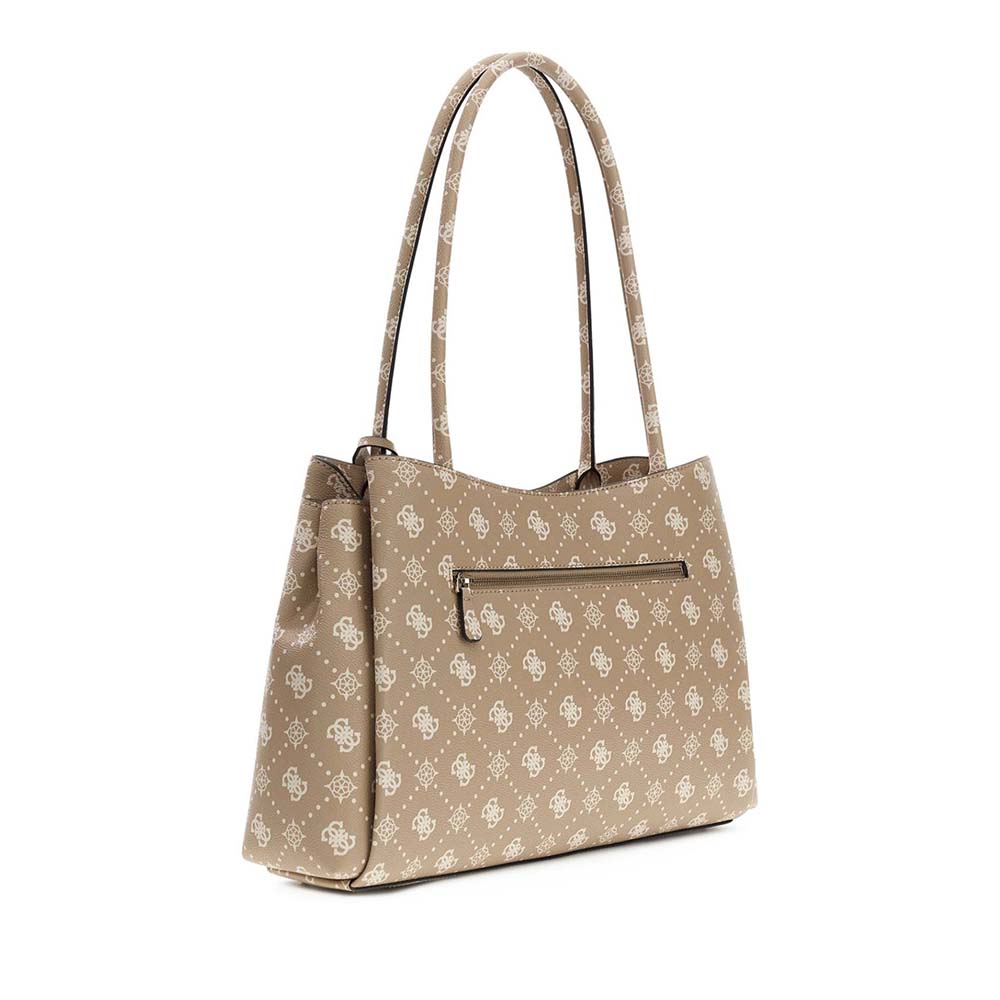 Poșetă tote femei Guess Emelie logo bej 911POSSHWGP9928220BE - imagine 2