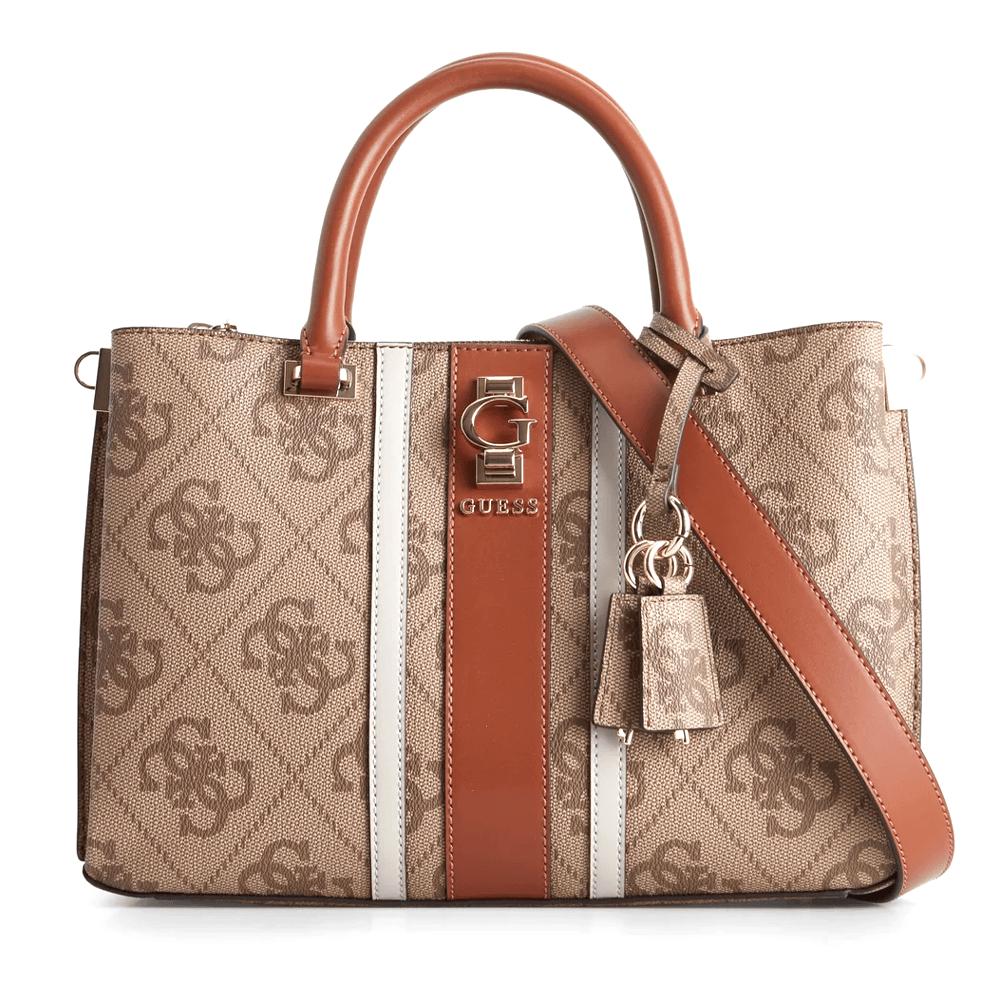 Poșetă tote femei Guess Erenia cognac cu logo print 910POSSHWSO7838060CO