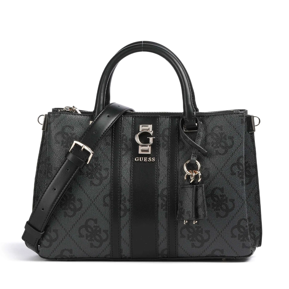 Poșetă tote femei Guess Erenia neagră cu logo print 910POSSHWSO7838060N