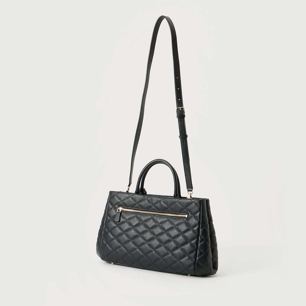 Poșetă tote femei Guess Frances neagră cu logo 912POSSHWQG2241060N
