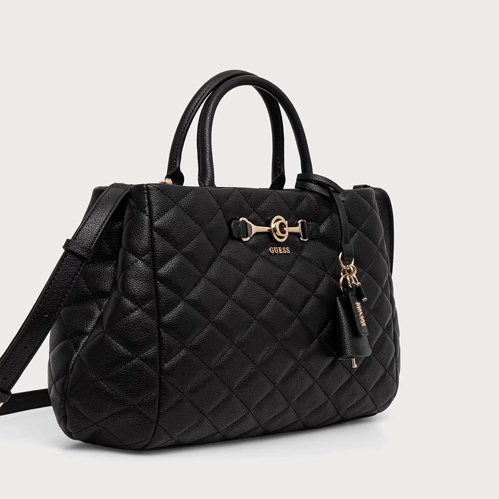 Poșetă tote femei Guess Frances neagră cu logo 912POSSHWQG2241060N