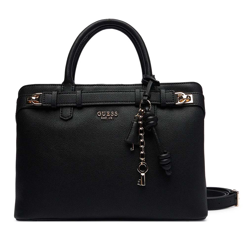 Poșetă tote femei Guess Gregoria neagră cu logo 910POSSHWBG8546070N