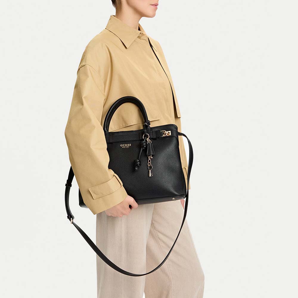 Poșetă tote femei Guess Gregoria neagră cu logo 910POSSHWBG8546070N - 1 | YEO