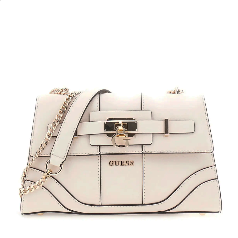 Poșetă tote femei Guess Greyson II taupe cu logo 910POSSHWBG9206050TA