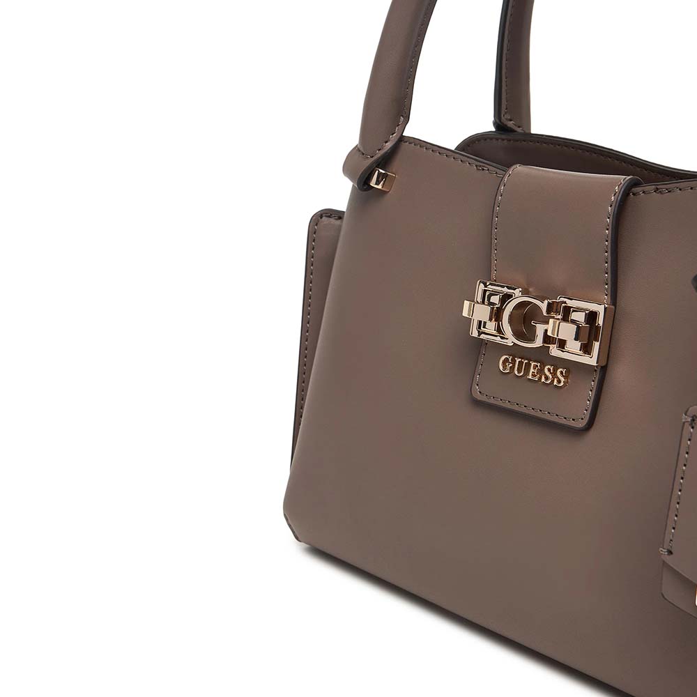 Poșetă tote femei Guess Jane taupe cu logo 910POSSHWVG9891050TA - 1 | YEO