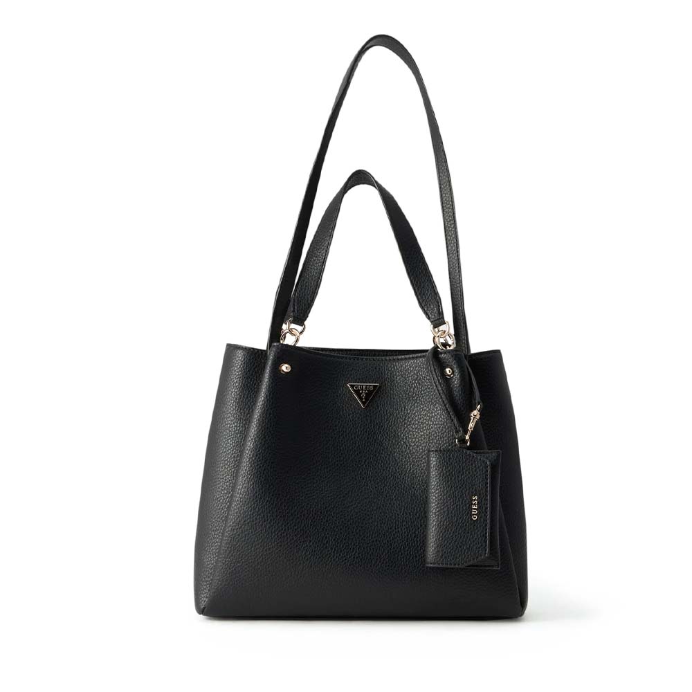 Poșetă tote femei Guess Lorella neagră cu logo 912POSSHWBG2306230N