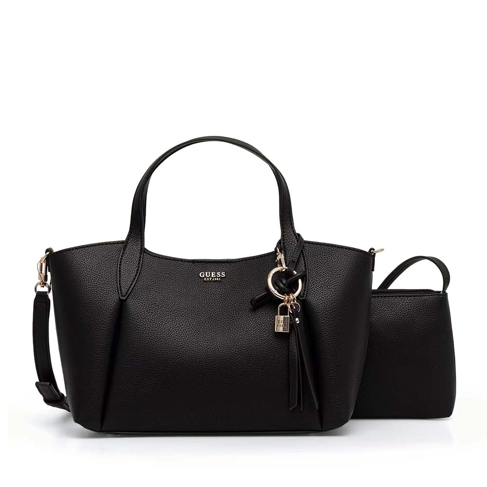 Poșetă tote femei Guess Melody neagră cu logo 912POSSHWBG9735060N