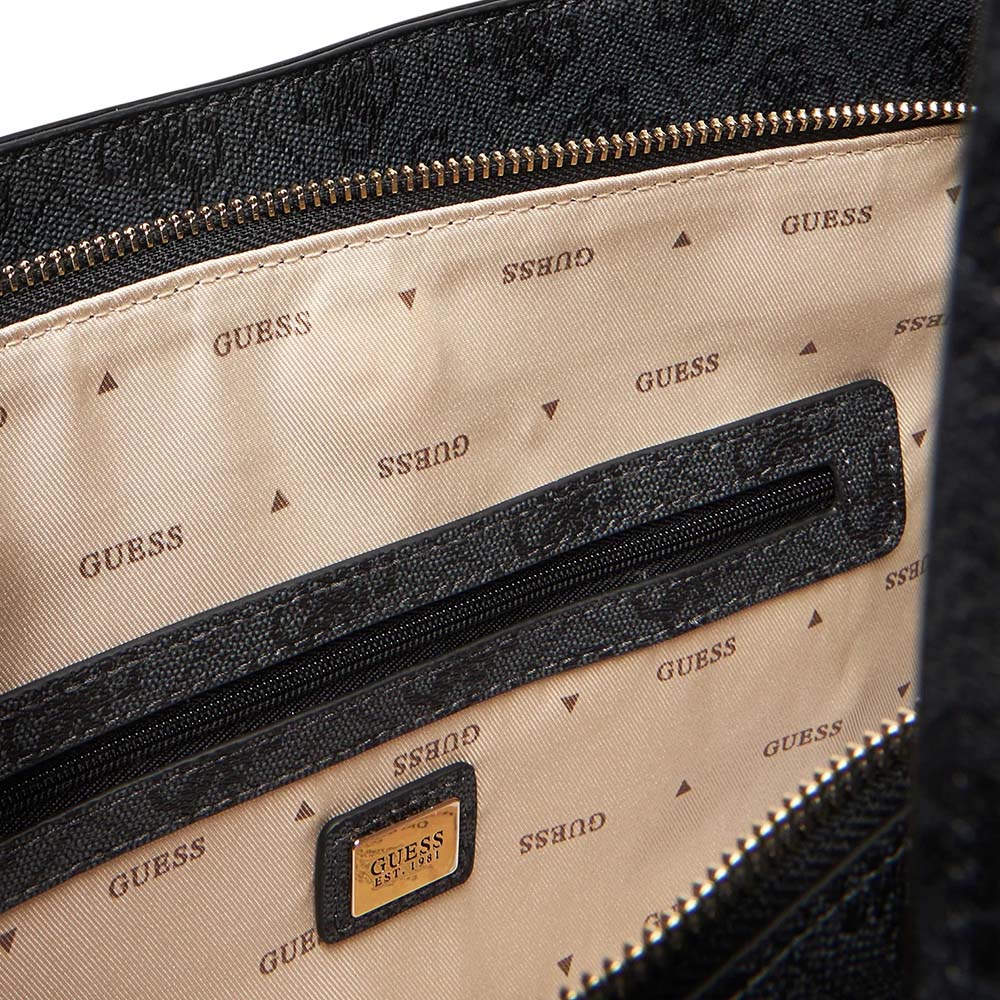 Poșetă  tote femei Guess Meridian bej cu logo 912POSSHWSG6974230GR
