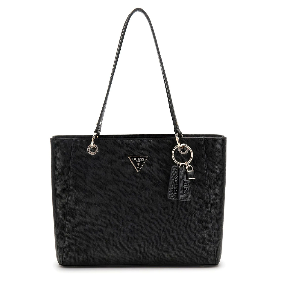 Poșetă tote femei Guess Noelle II neagră cu logo 910POSSHWZG9672250N