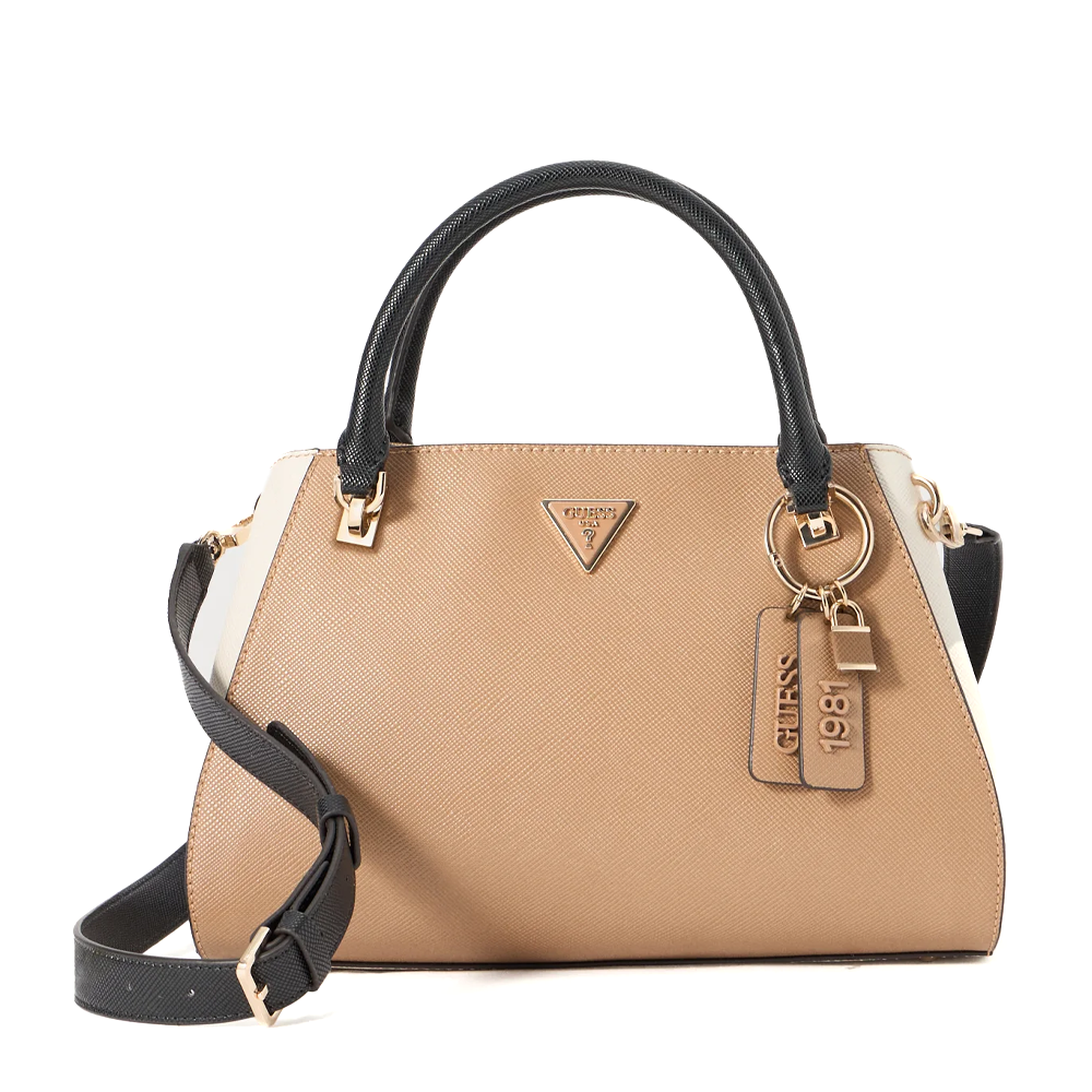 Poșetă tote femei Guess Noelle II taupe cu logo 910POSSHWZG9672070TA