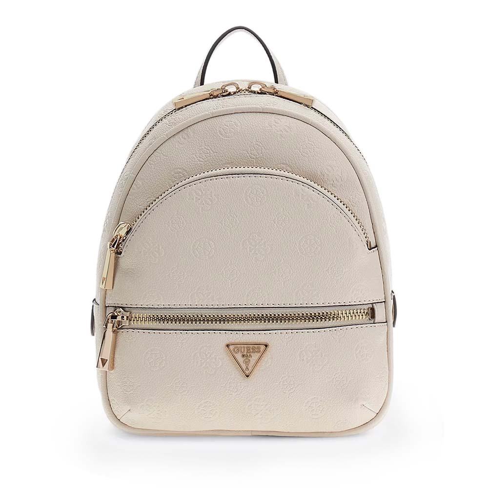 Rucsac femei Guess Manhatan II bej  cu logo frontal 911RUCSHWPD7118320BE