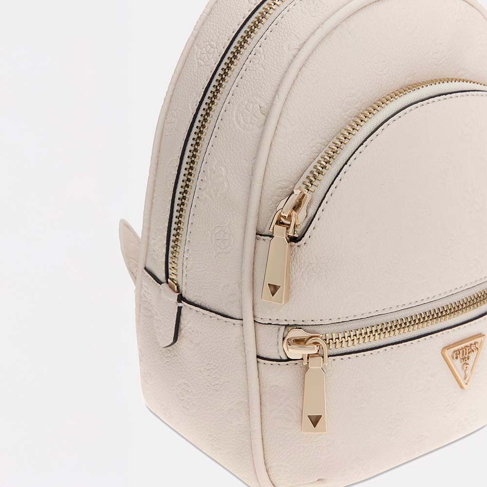 Rucsac femei Guess Manhatan II bej  cu logo frontal 911RUCSHWPD7118320BE
