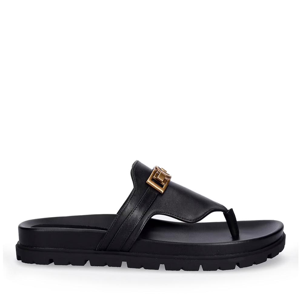 Saboți femei Guess Farron negri din piele 911DSTFLJFRRN