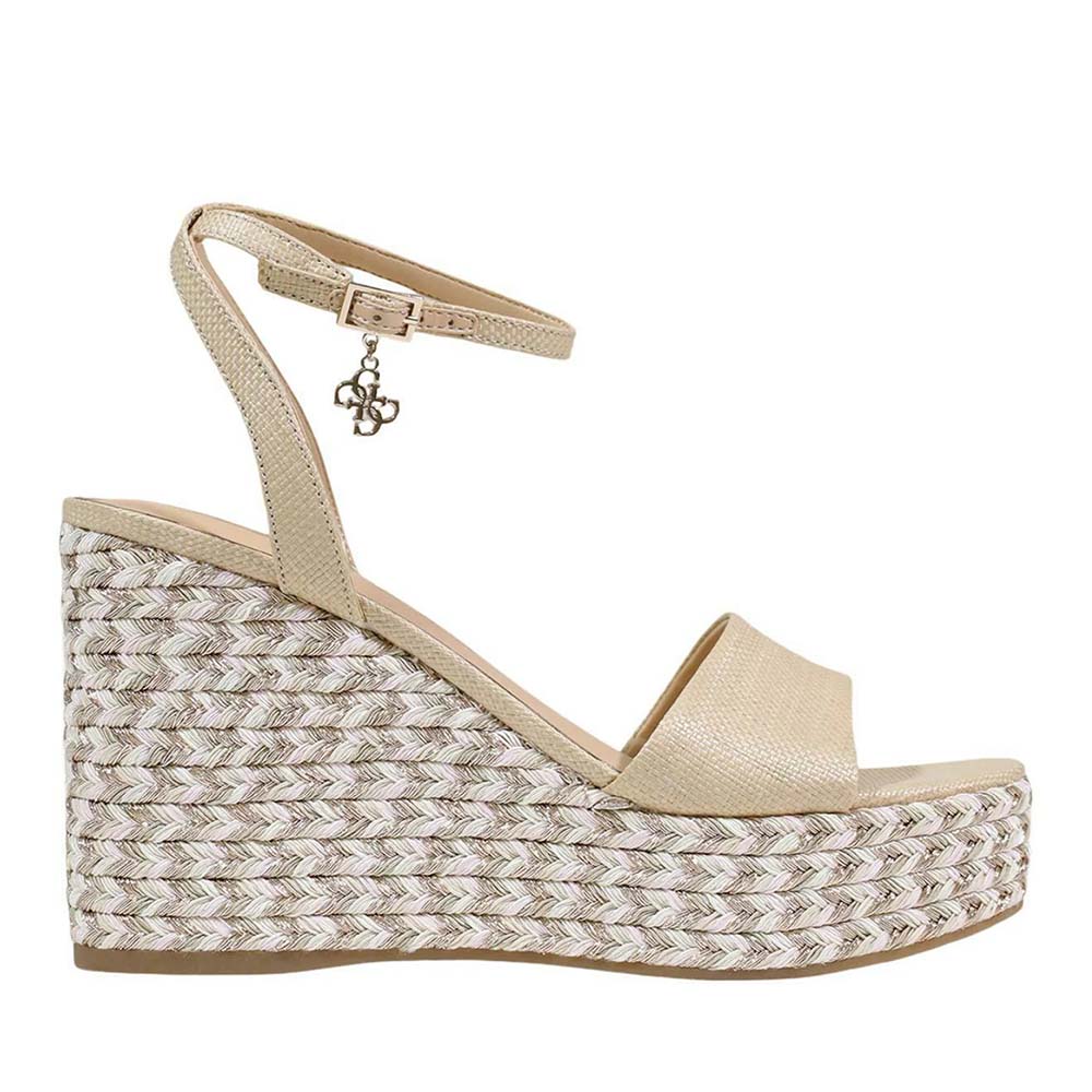 Sandale cu platformă femei Guess  Everly bej  cu platformă 911DSFLJERLBE