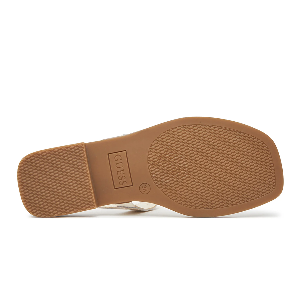 Sandale femei Guess Reality bej din piele 919DSFLJRELBE