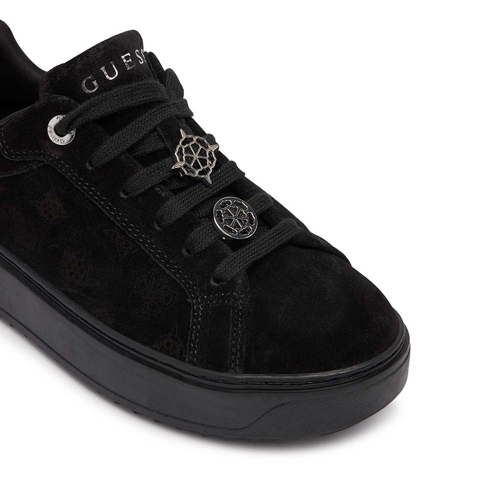 Sneakers femei Guess Duena negri din piele întoarsă 912DPFLFDU2SUE12VN