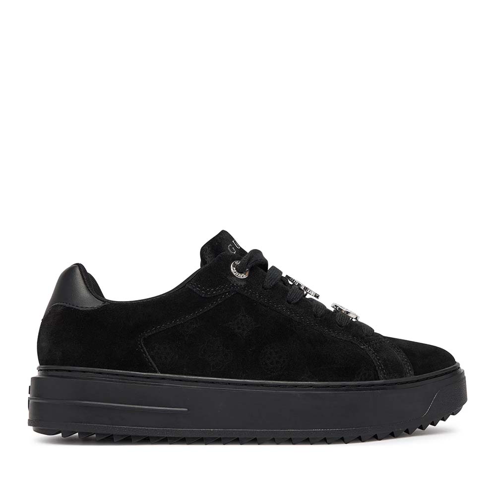 Sneakers femei Guess Duena negri din piele întoarsă 912DPFLFDU2SUE12VN