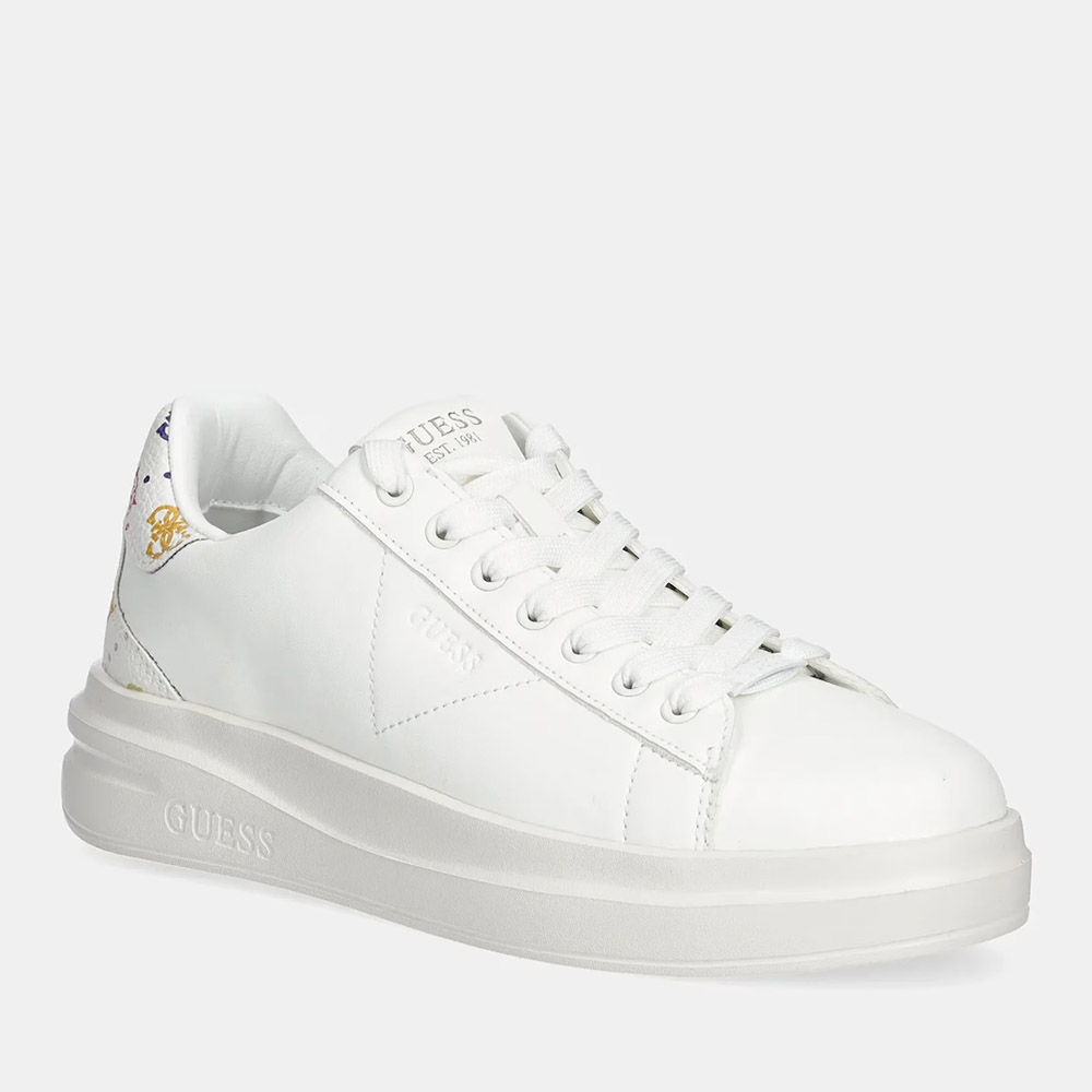 Sneakers femei Guess Elbina albi cu logo 911DPFLPE11A - imagine 2